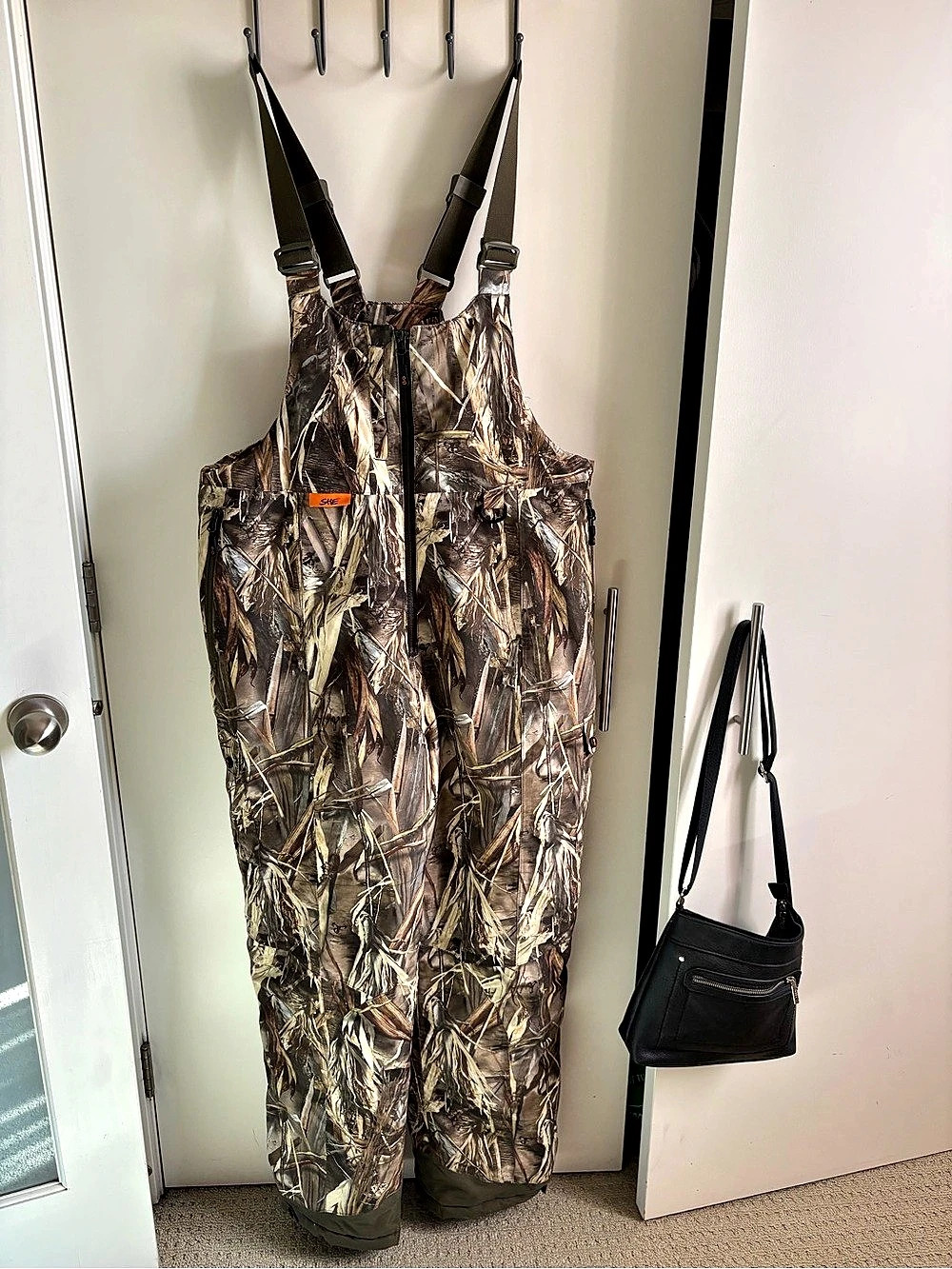 SHE Outdoor Insulated Hunting Bib Overalls Brown & Green Size Large